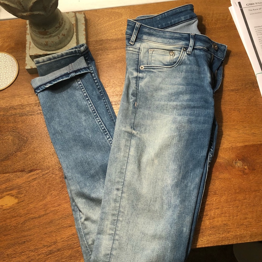 Skinny mixed wash jeans